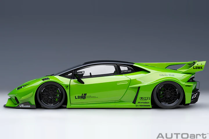 AUTOart Lamborghini Huracan GT Liberty Walk LB Silhouette Works Pearl Green 1:18 - Image 3