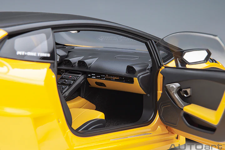 AUTOart Lamborghini Huracan GT Liberty Walk LB Silhouette Works Yellow Metallic 1:18 - Image 10