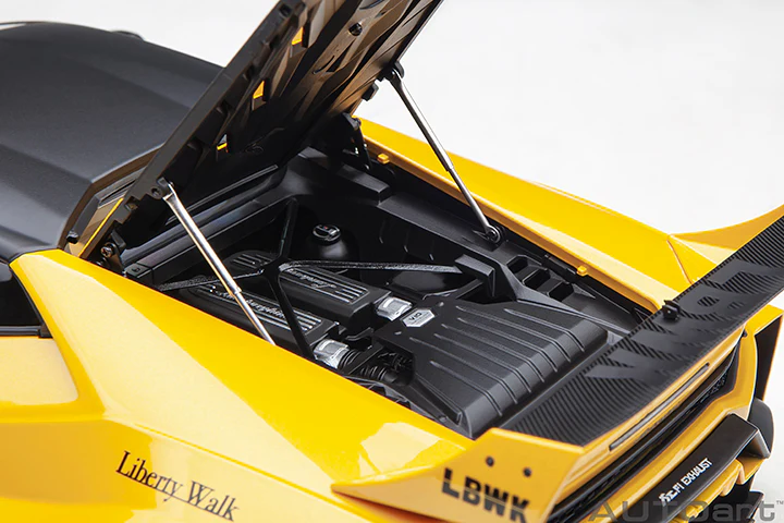 AUTOart Lamborghini Huracan GT Liberty Walk LB Silhouette Works Yellow Metallic 1:18 - Image 12
