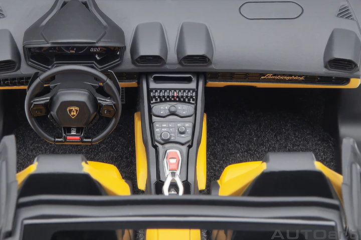 AUTOart Lamborghini Huracan GT Liberty Walk LB Silhouette Works Yellow Metallic 1:18 - Image 14