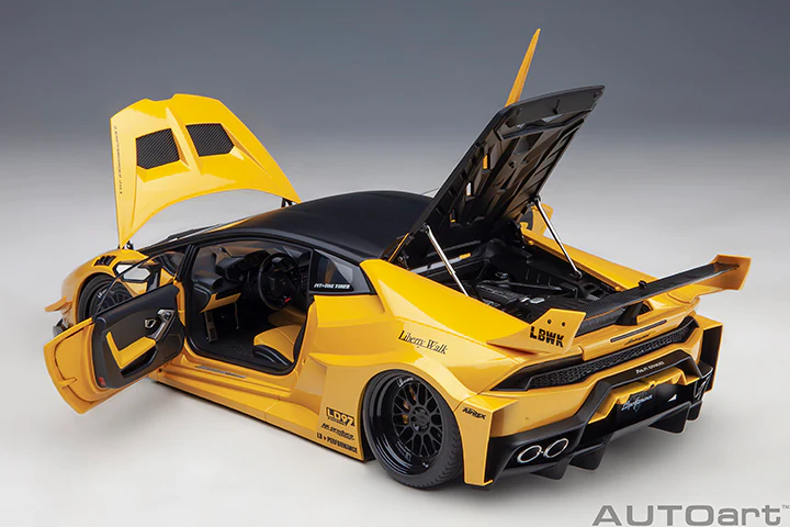 AUTOart Lamborghini Huracan GT Liberty Walk LB Silhouette Works Yellow Metallic 1:18 - Image 15