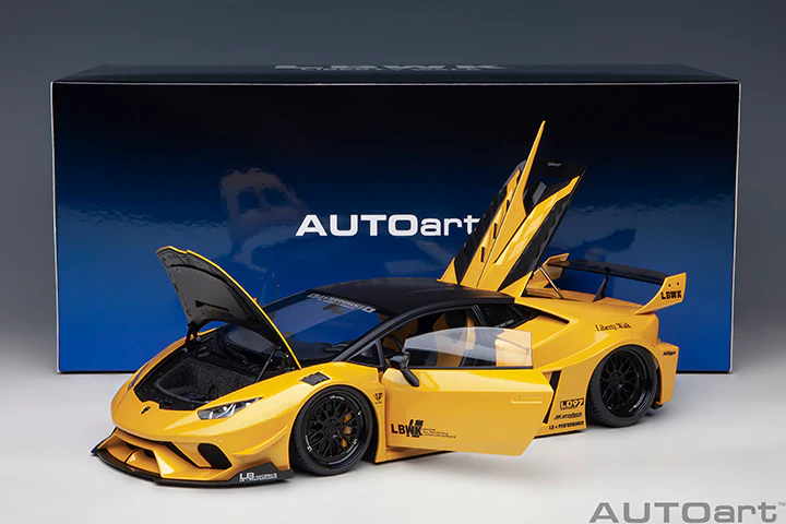 AUTOart Lamborghini Huracan GT Liberty Walk LB Silhouette Works Yellow Metallic 1:18 - Image 20