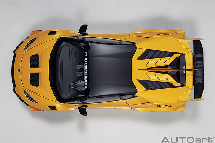 AUTOart Lamborghini Huracan GT Liberty Walk LB Silhouette Works Yellow Metallic 1:18 - Image 7