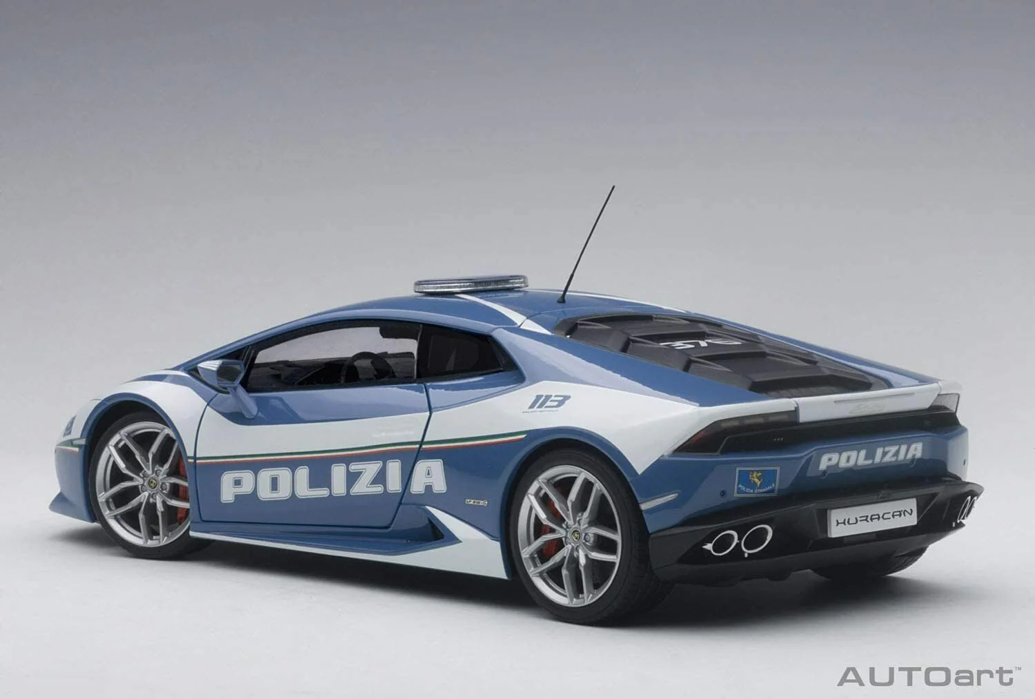 AUTOart 2014 Lamborghini Huracan LP610 Police Car Polizia Italiana 1:18 - Image 3