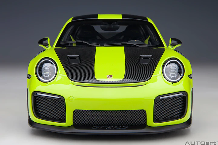 AUTOart Porsche 911 991.2 GT2 RS w/ Weissach Pkg Acid Green 1:18 - Image 5