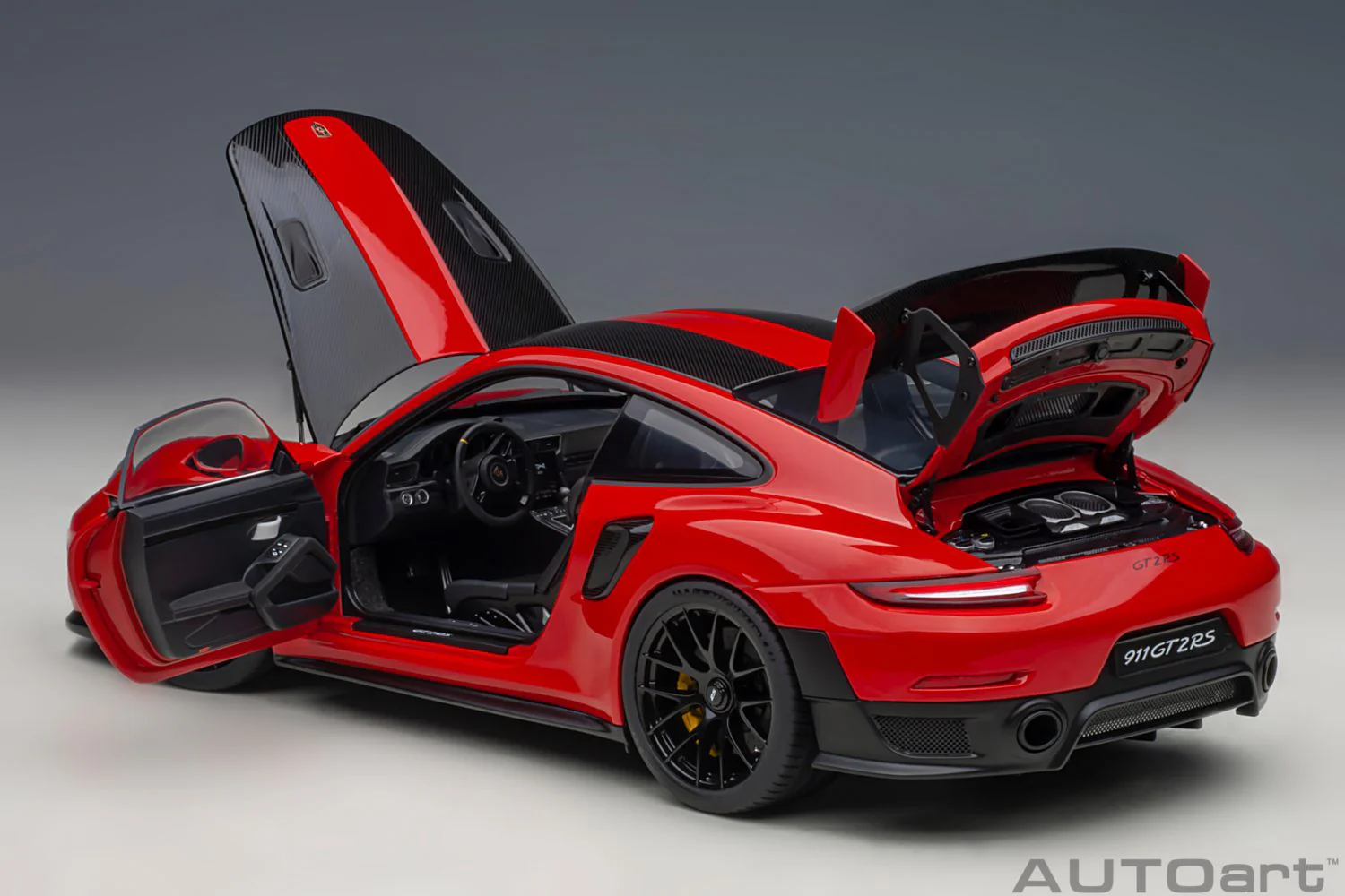 AUTOart Porsche 911 991.2 GT2 RS w/ Weissach Pkg Guards Red 1:18 - Image 13