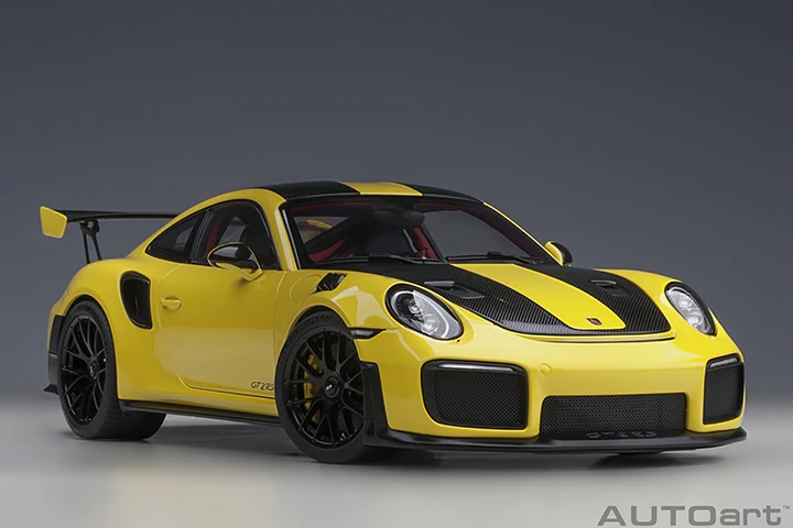 AUTOart Porsche 911 991.2 GT2 RS w/ Weissach Pkg Racing Yellow 1:18 - Image 14