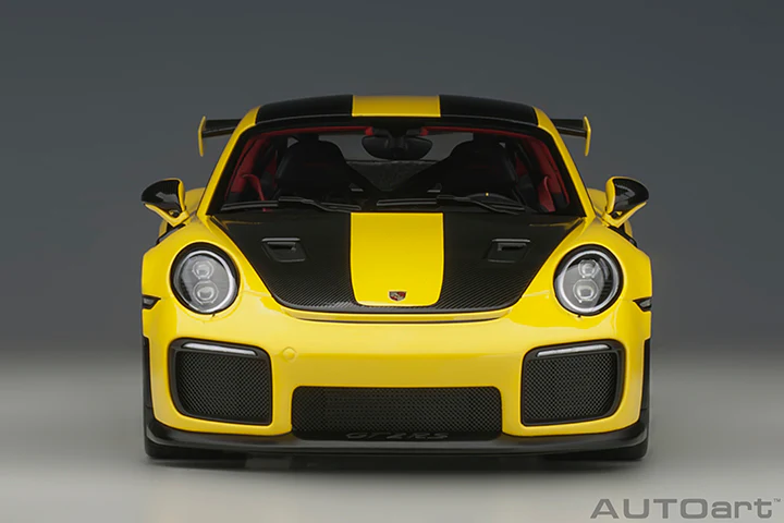 AUTOart Porsche 911 991.2 GT2 RS w/ Weissach Pkg Racing Yellow 1:18 - Image 5