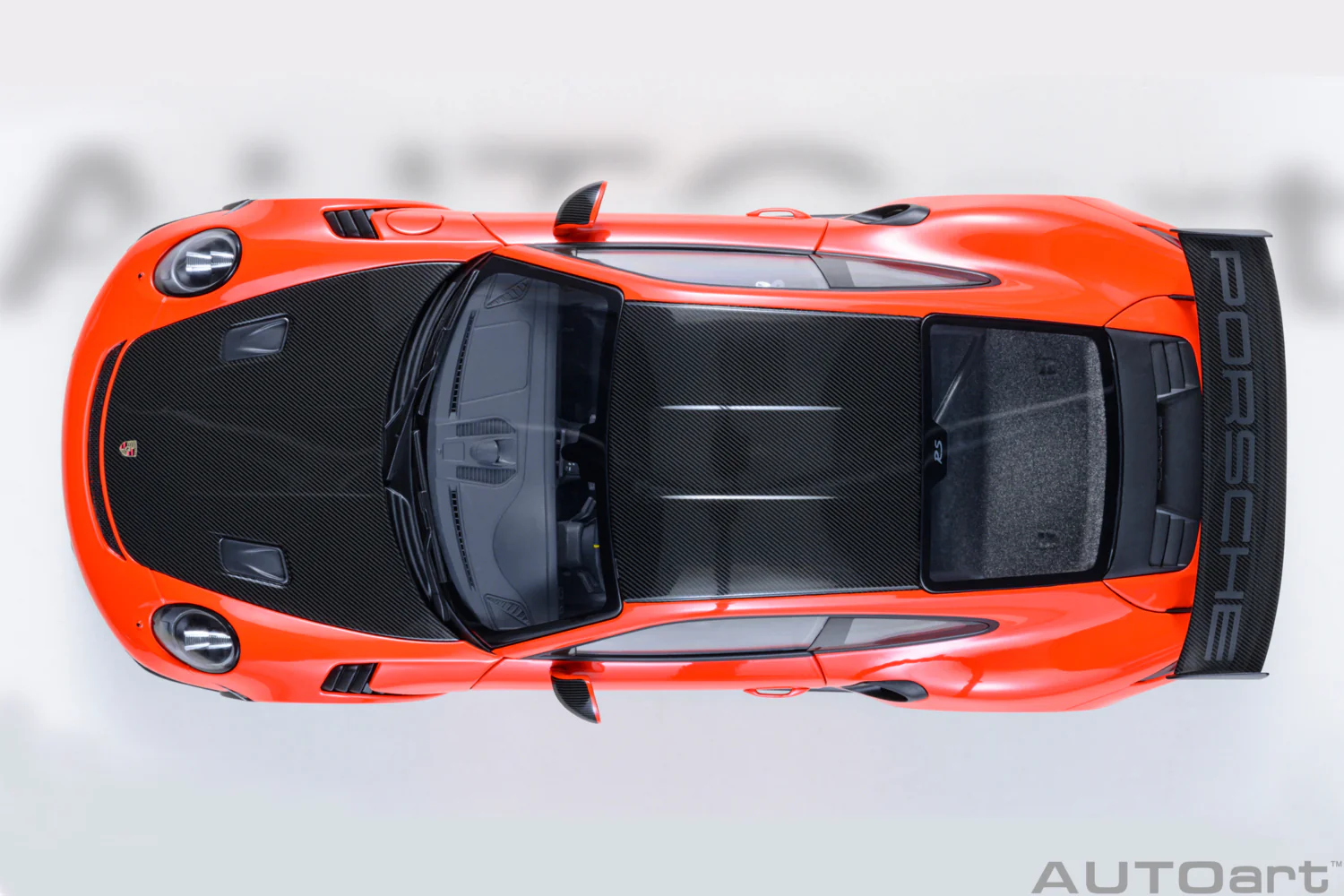 AUTOart Porsche 911 991.2 GT3 RS w/ Weissach Pkg Lava Orange 1:18 - Image 7