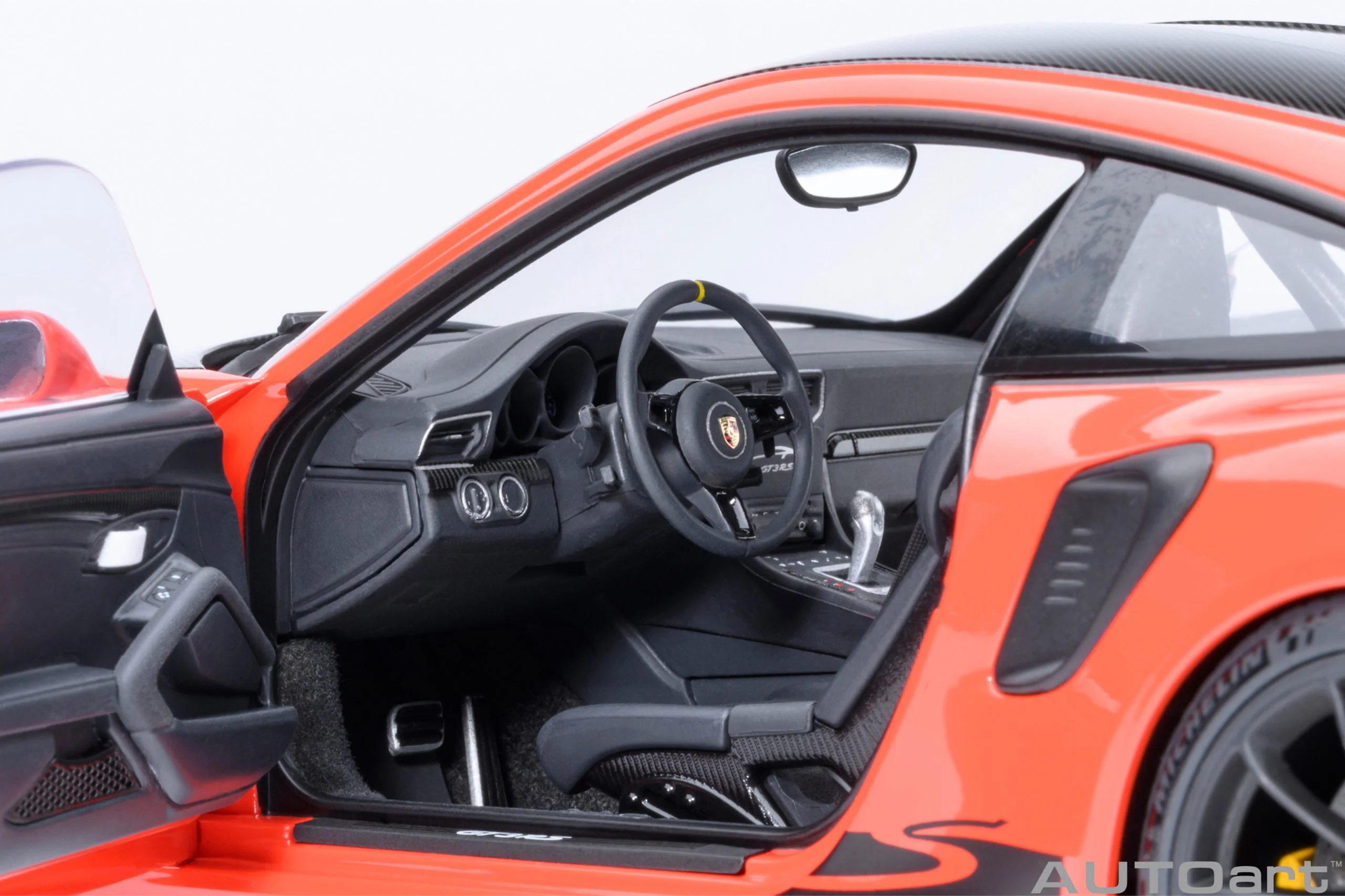AUTOart Porsche 911 991.2 GT3 RS w/ Weissach Pkg Lava Orange 1:18 - Image 9