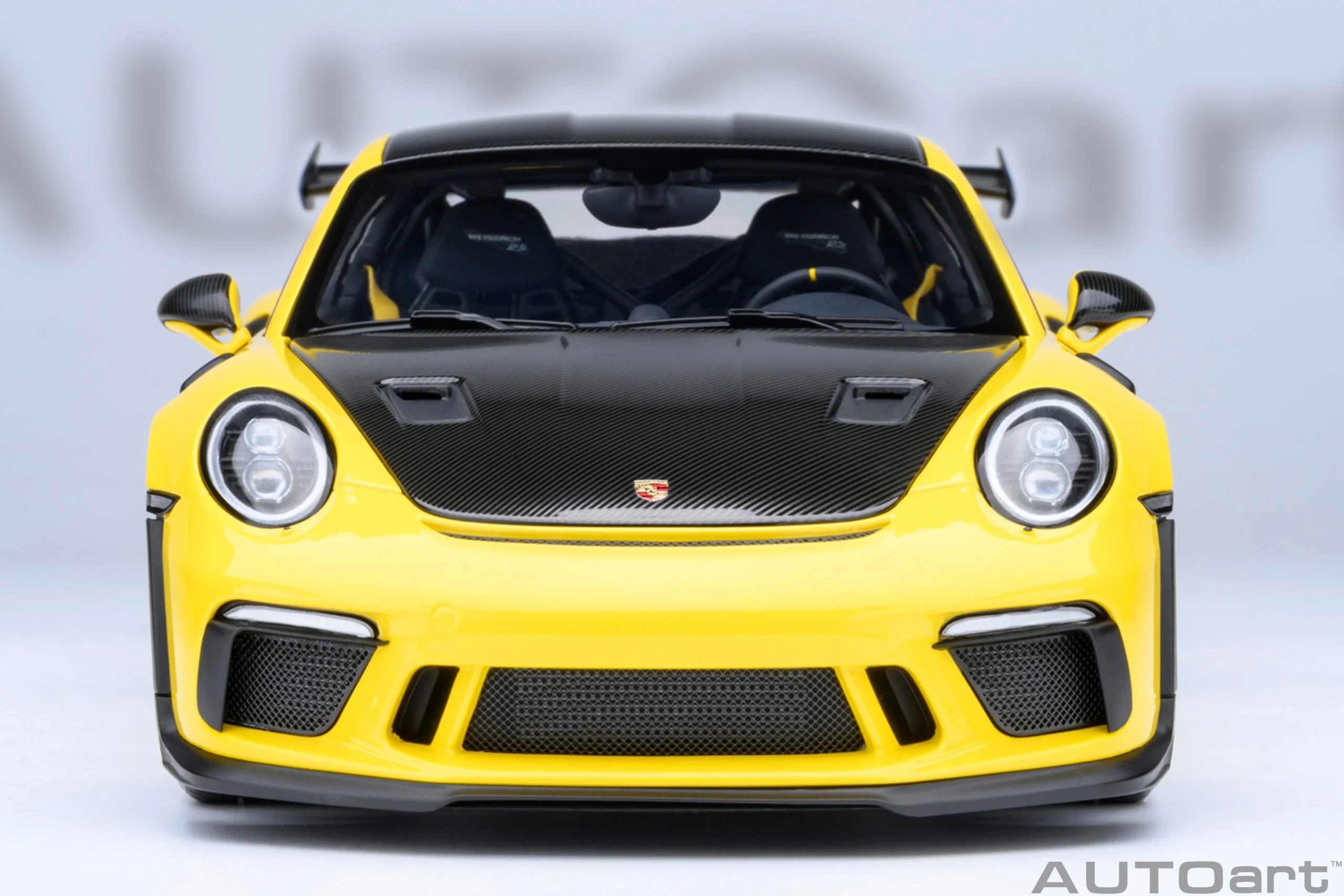 AUTOart Porsche 911 991.2 GT3 RS w/ Weissach Pkg Racing Yellow 1:18 - Image 5