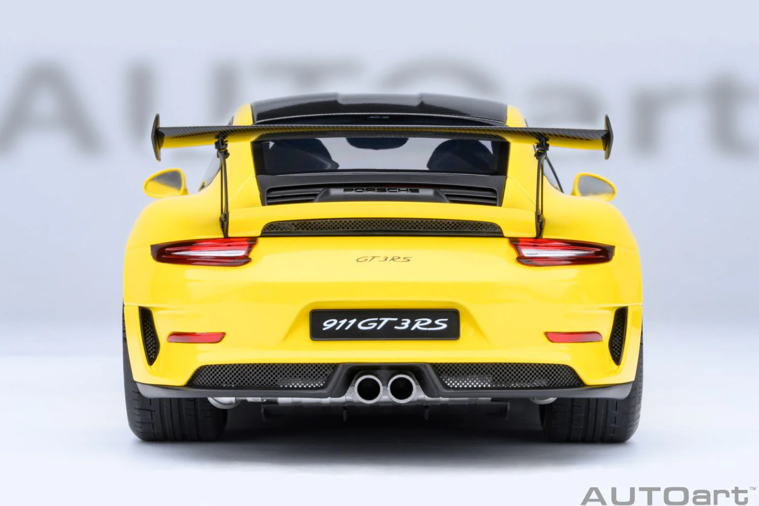 AUTOart Porsche 911 991.2 GT3 RS w/ Weissach Pkg Racing Yellow 1:18 - Image 6