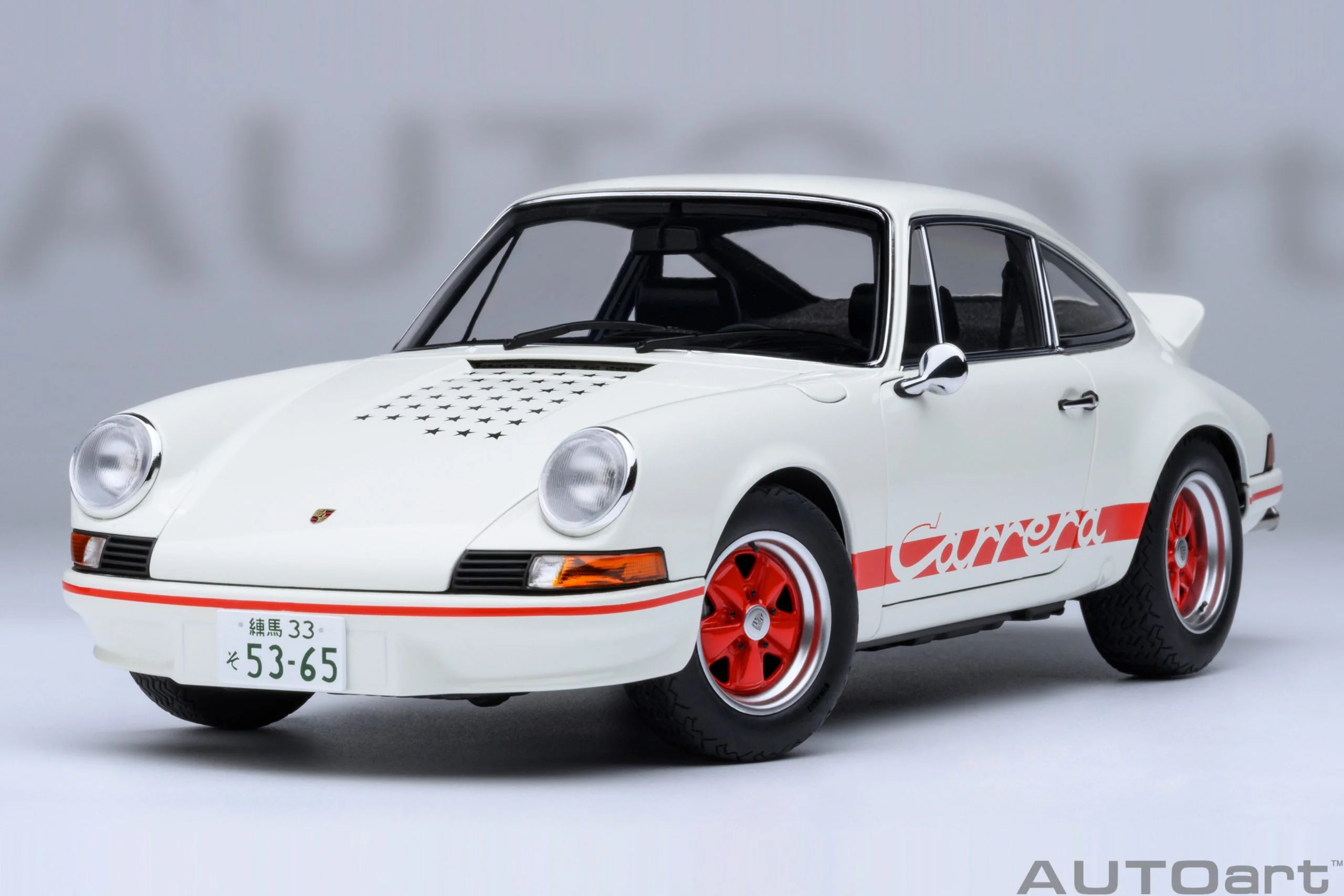 AUTOart Porsche 911 Carrera 2.7 RS Grand Prix White w/ Red "The Circuit Wolf" 1:18 - Image 19
