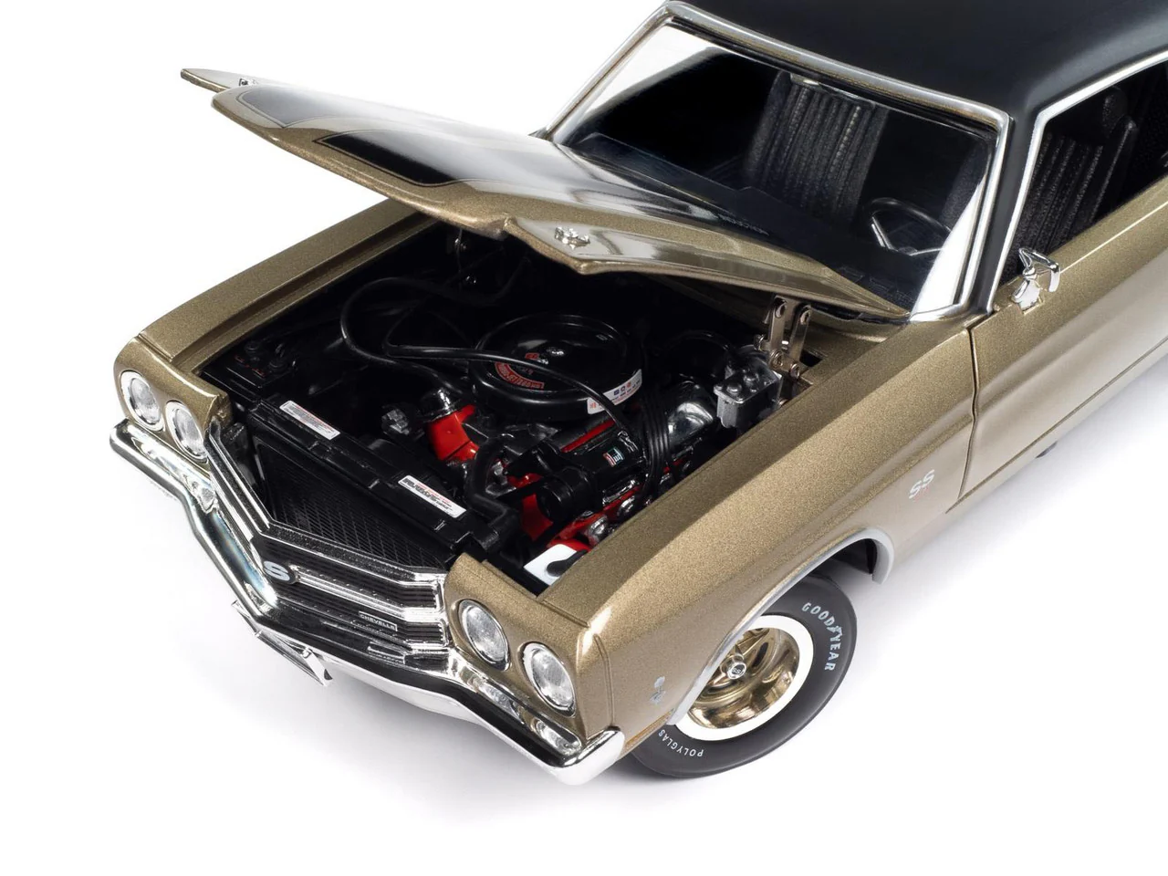 Autoworld 1970 Chevy Chevelle SS MCACN Coupe Centennial Gold 1:18 - Image 4