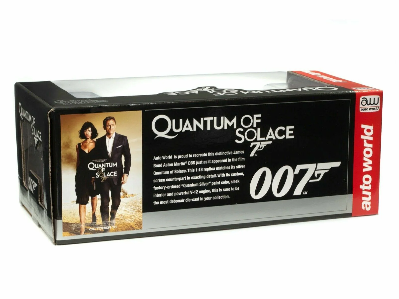 Autoworld 2008 Aston Martin DBS from James Bond Quantum of Solace Dark Grey Metallic 1:18 - Image 7