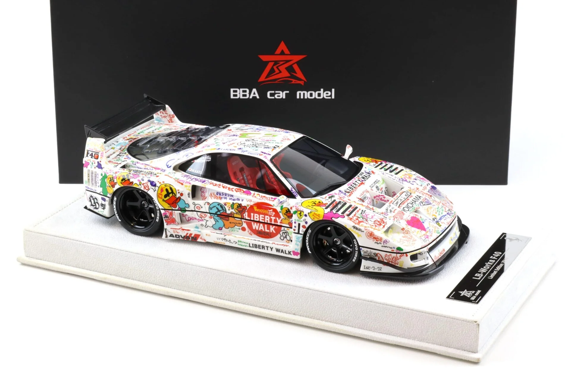 BBA Model Ferrari F40 LBWK LB-Works Special Livery White 1:18 - Image 2