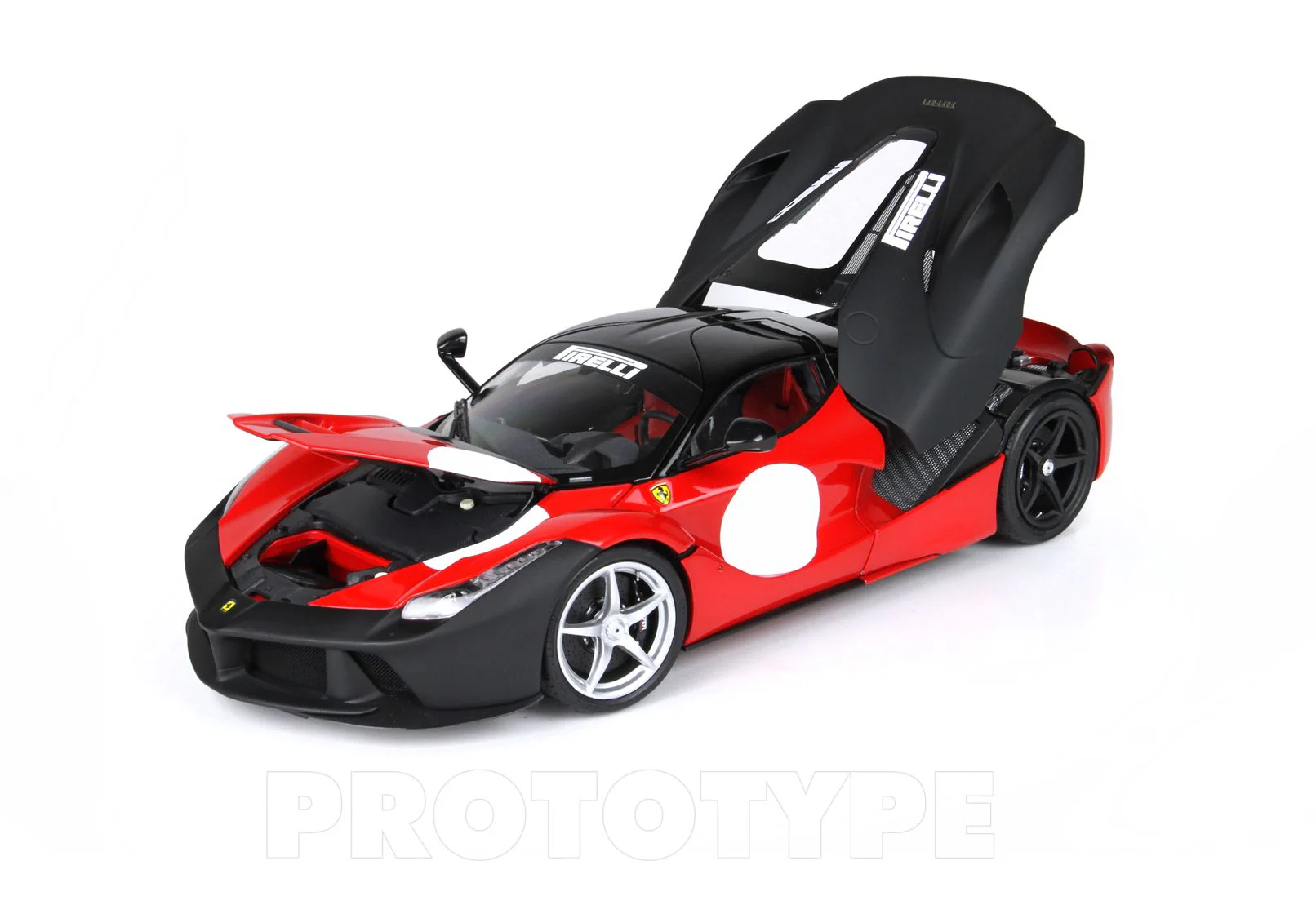 BBR 2012 Ferrari LaFerrari Test Car Rosso Corsa (Ferrari Red) w/ Matte Black 1:18 - Image 2