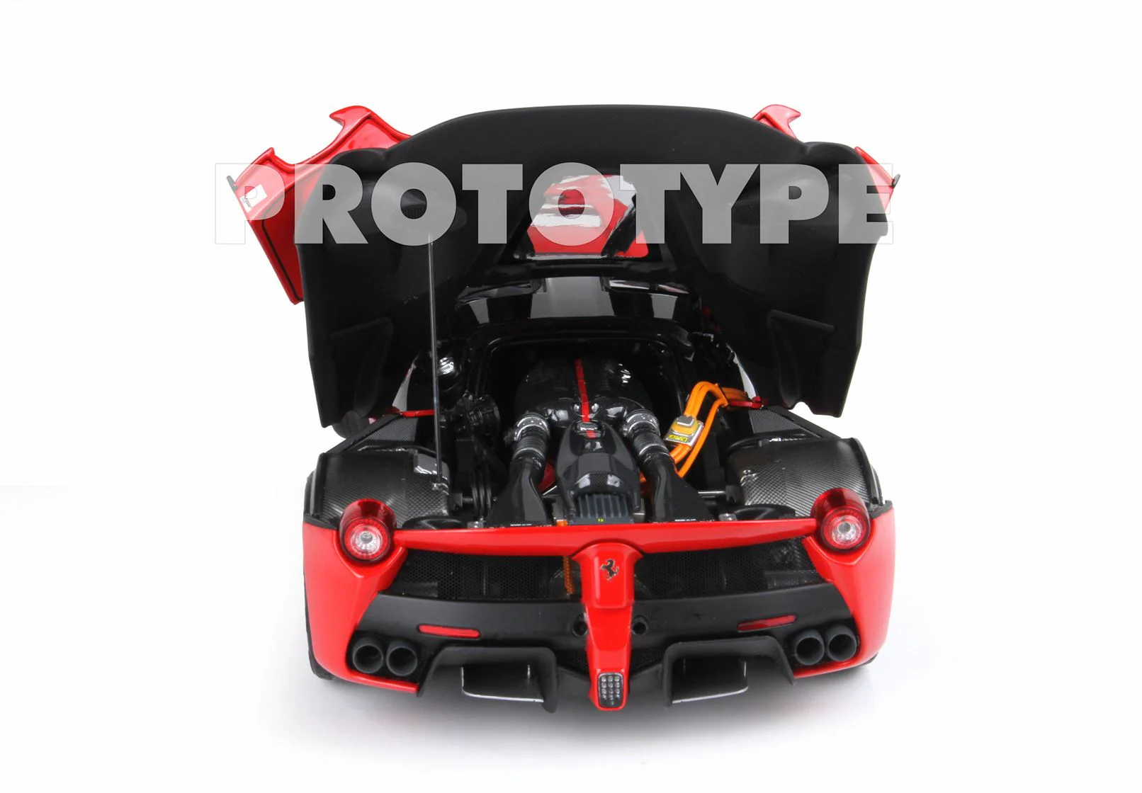 BBR 2012 Ferrari LaFerrari Test Car Rosso Corsa (Ferrari Red) w/ Matte Black 1:18 - Image 3