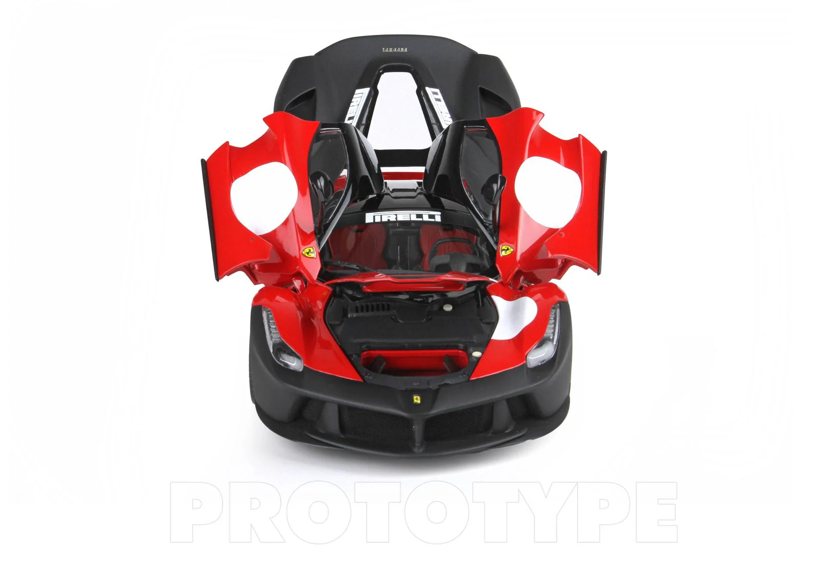 BBR 2012 Ferrari LaFerrari Test Car Rosso Corsa (Ferrari Red) w/ Matte Black 1:18 - Image 6