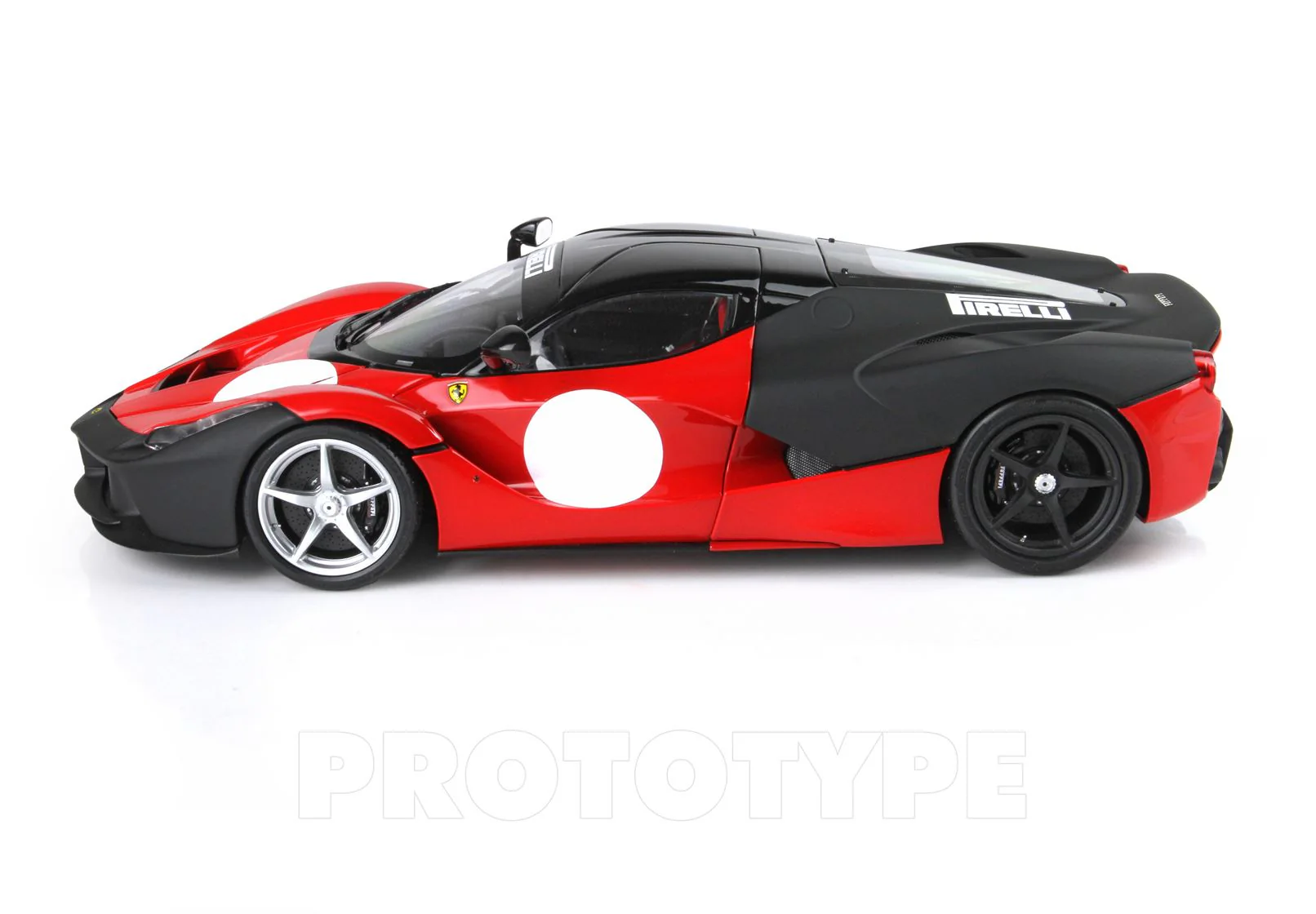 BBR 2012 Ferrari LaFerrari Test Car Rosso Corsa (Ferrari Red) w/ Matte Black 1:18 - Image 7