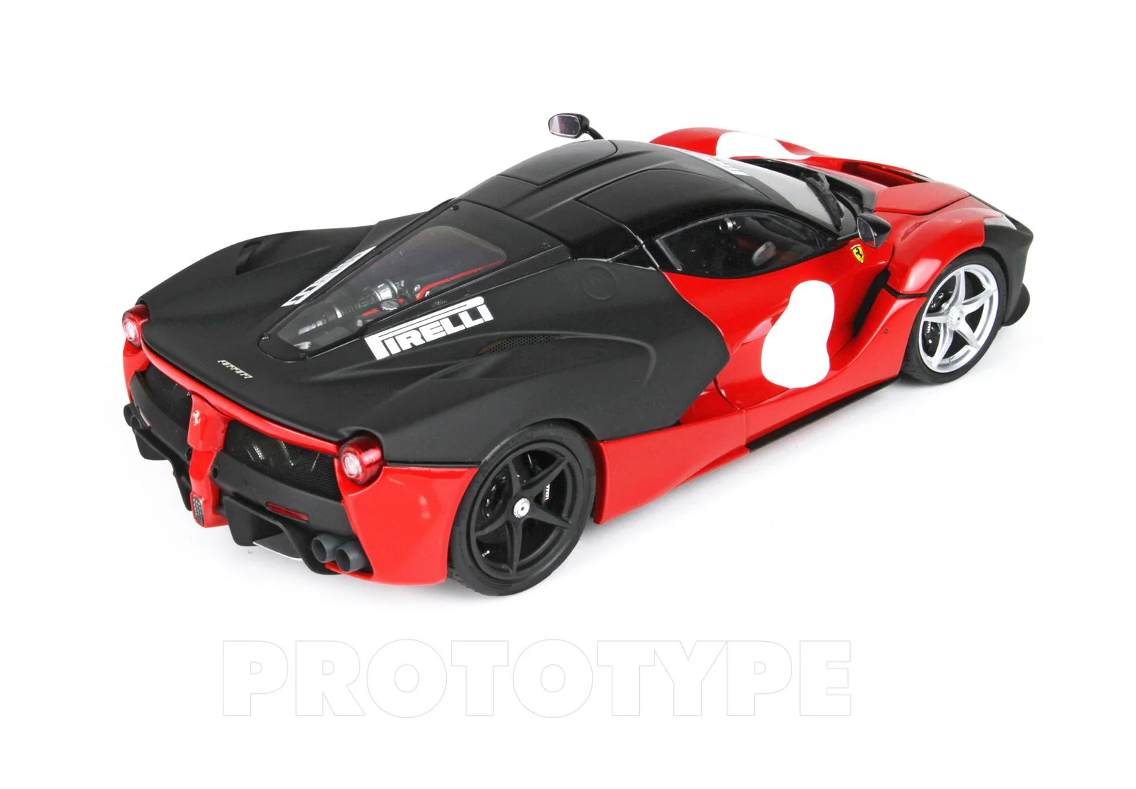 BBR 2012 Ferrari LaFerrari Test Car Rosso Corsa (Ferrari Red) w/ Matte Black 1:18 - Image 8