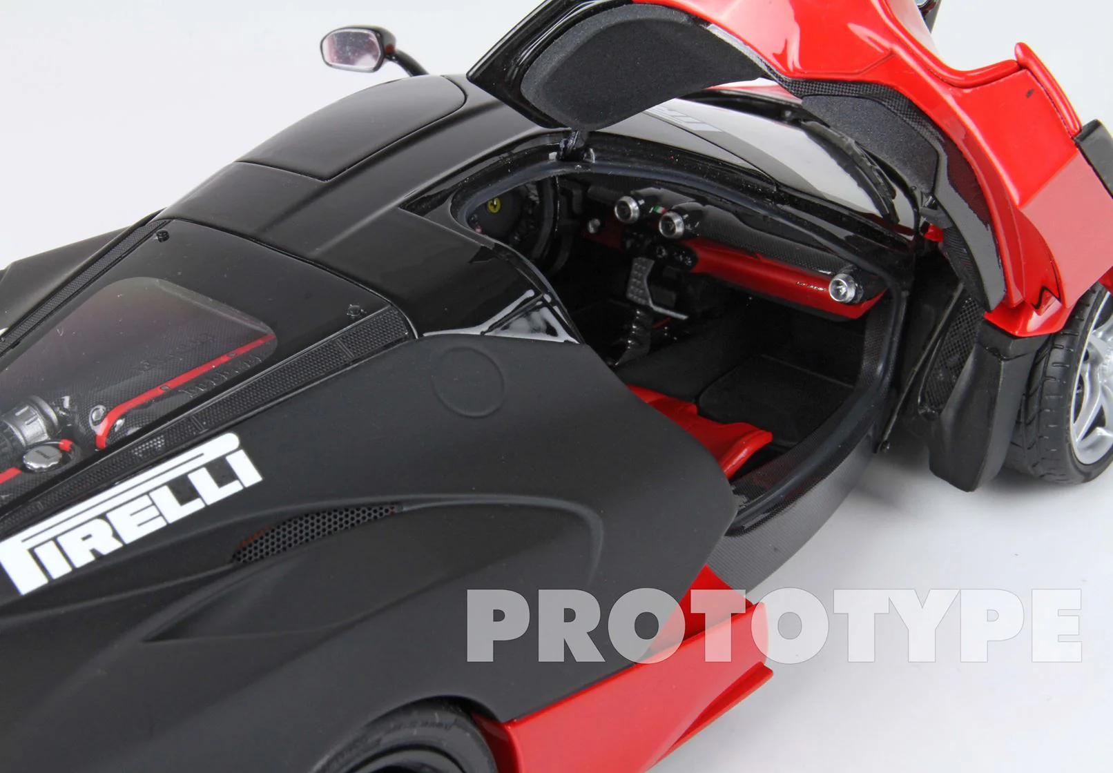 BBR 2012 Ferrari LaFerrari Test Car Rosso Corsa (Ferrari Red) w/ Matte Black 1:18 - Image 9