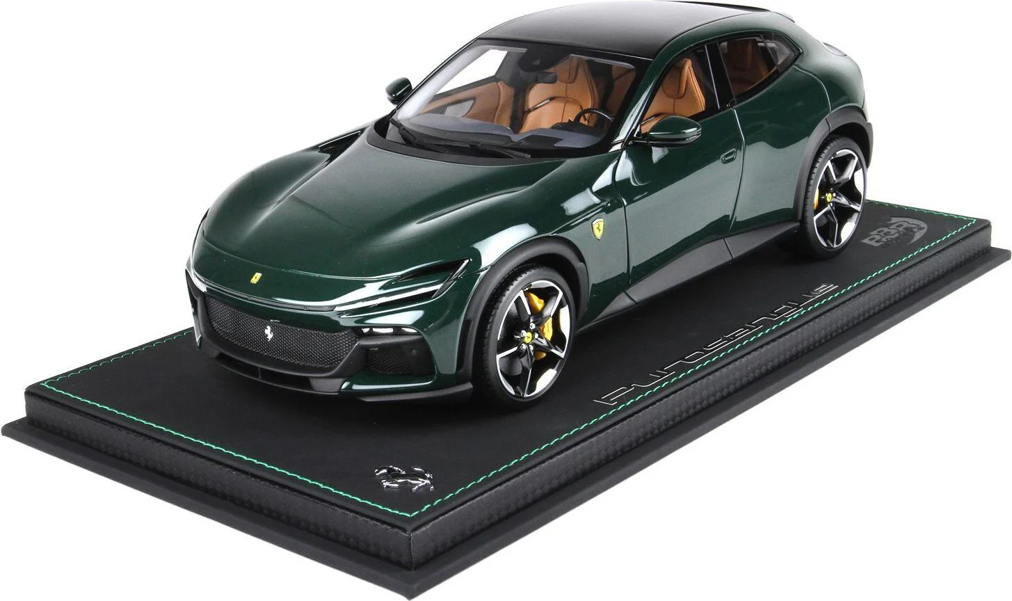 BBR 2022 Ferrari Purosangue British Racing Green WITH DISPLAY 1:18 - Image 2