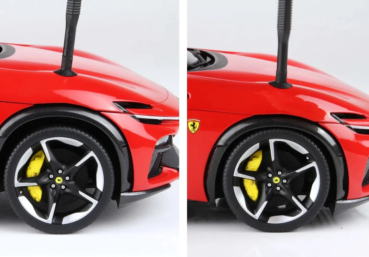 BBR 2022 Ferrari Purosangue w/ Panoramic Sunroof Rossa Corsa WITH DISPLAY 1:18 - Image 8