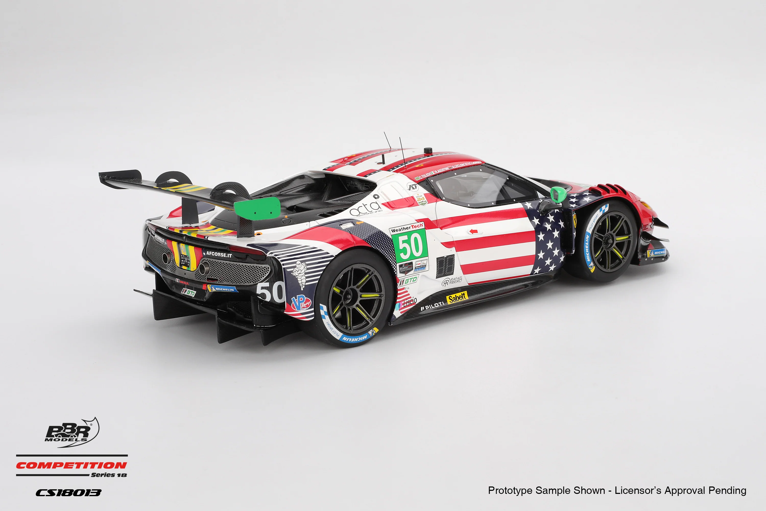 BBR Ferrari 296 GT3 #50 AF Corse 2025 IMSA Daytona Rolex 24 Red 1:18 - Image 2
