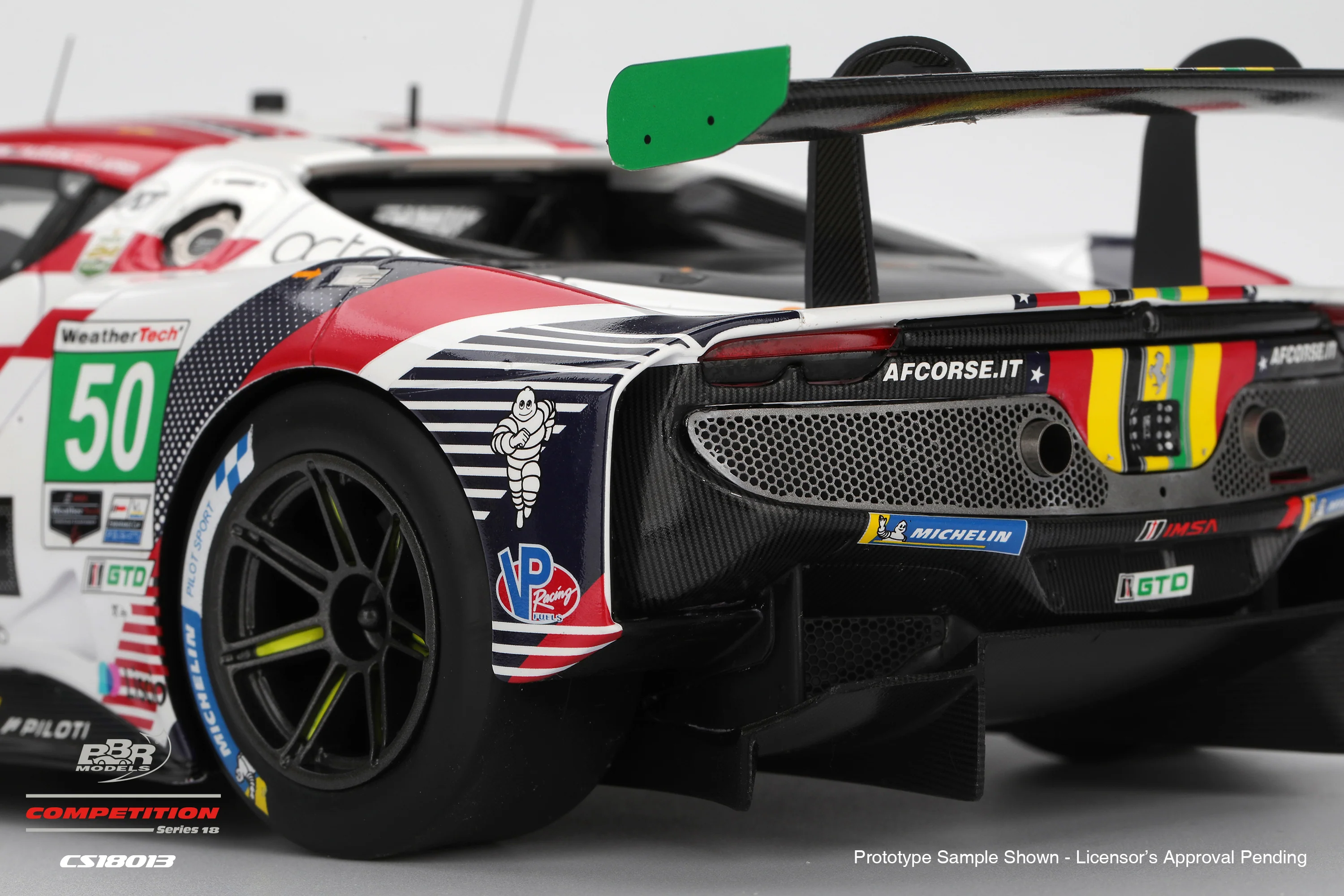 BBR Ferrari 296 GT3 #50 AF Corse 2025 IMSA Daytona Rolex 24 Red 1:18 - Image 6