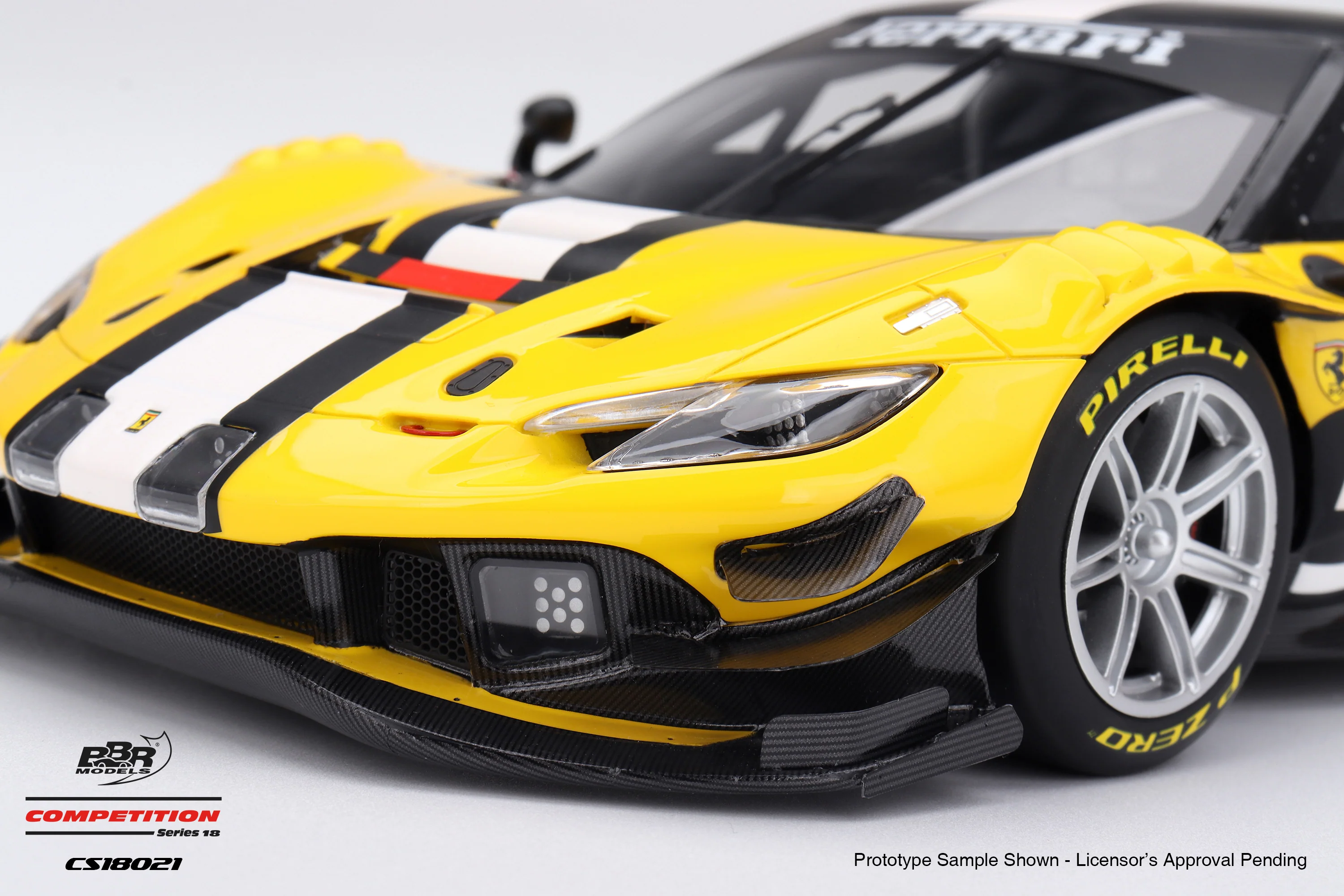 BBR Ferrari 296 GT3 EVO Presentation 2025 Yellow 1:18 - Image 4
