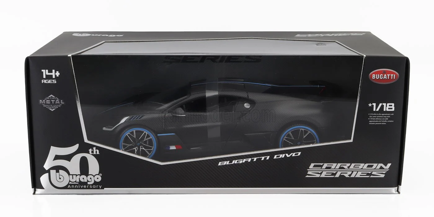 Bburago 2018 Bugatti Divo 50th Anniversary Full Carbon 1:18 - Image 8