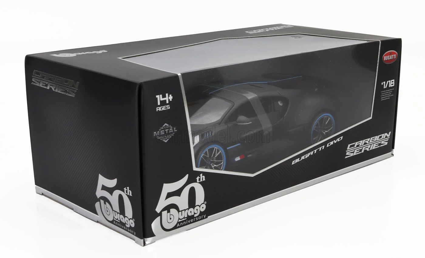 Bburago 2018 Bugatti Divo 50th Anniversary Full Carbon 1:18 - Image 9