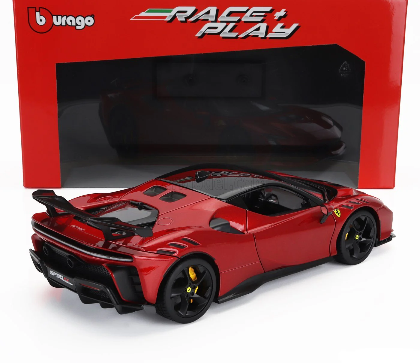 Bburago 2024 Ferrari SF90XX Stradale Rossa Magma Red Metallic 1:18 - Image 2