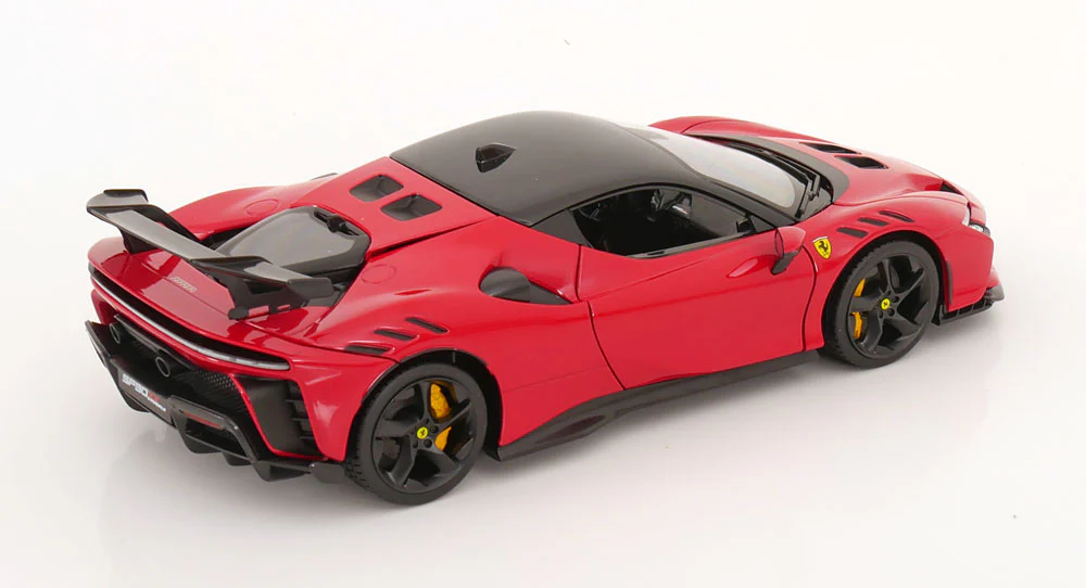 Bburago 2024 Ferrari SF90XX Stradale Rosso Corsa w/ Black Roof Ferrari Red 1:18 - Image 2