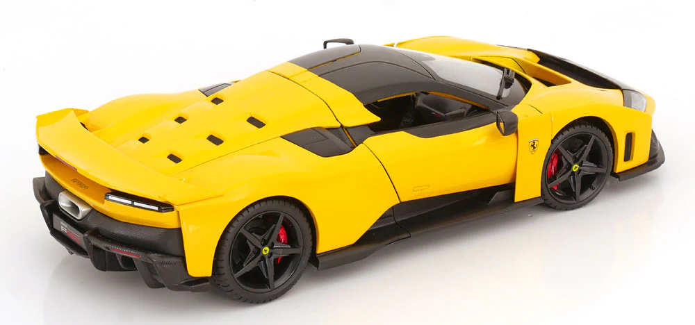 Bburago Race & Play 2024 Ferrari F80 Yellow (Giallo) 1:18 - Image 3