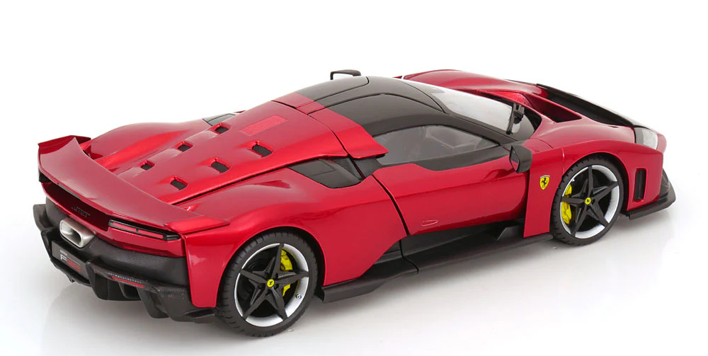 Bburago Signature Series 2024 Ferrari F80 Red Metallic (Rosso Supercar) w/ Silver & Black Wheels 1:18 - Image 3