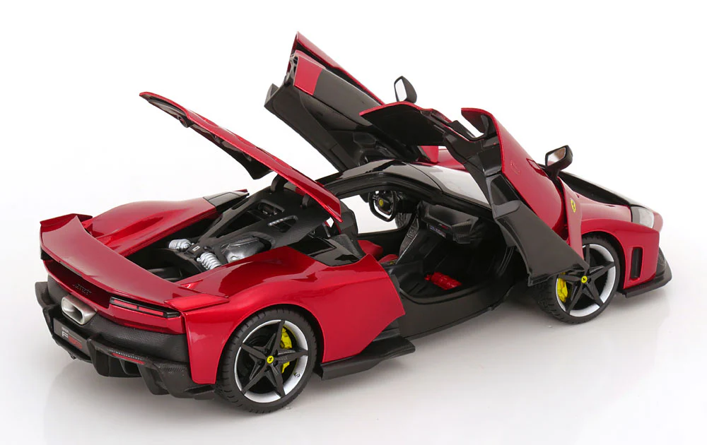 Bburago Signature Series 2024 Ferrari F80 Red Metallic (Rosso Supercar) w/ Silver & Black Wheels 1:18 - Image 4