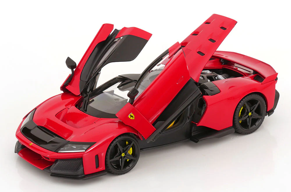 Bburago Signature Series 2024 Ferrari F80 Red (Rossa Corsa) w/ Black Wheels 1:18 - Image 2