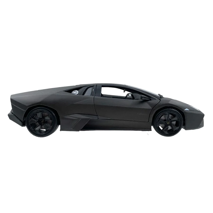 Bburago 2007 Lamborghini Reventon Motorshow Francoforte Matte Dark Grey Metallic 1:18 - Image 4