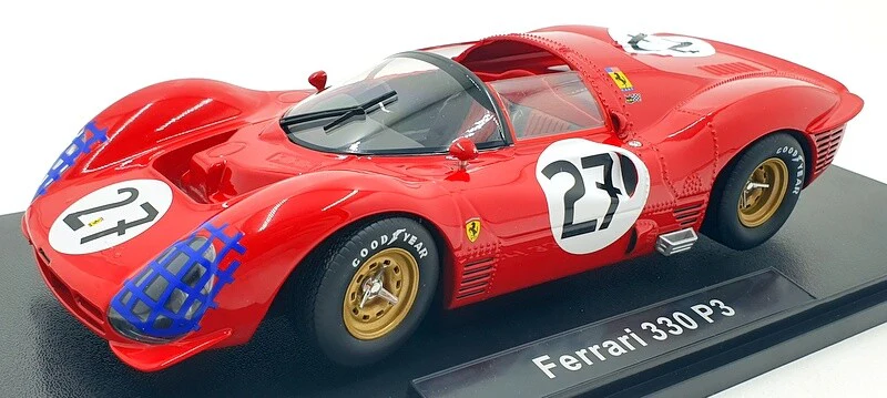 CMR Fiat OM 150 Rolfo Ferrari Race Car Transporter Red PLUS 2x Ferrari 330 P3 Bundle 1:18 - Image 4