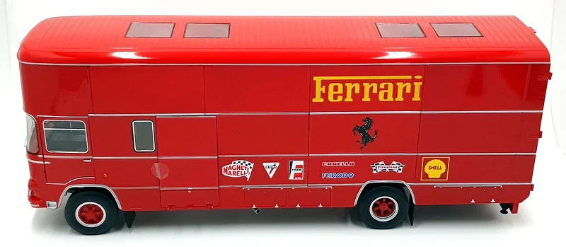 CMR Fiat OM 150 Rolfo Ferrari Race Car Transporter Red PLUS 2x Ferrari 330 P3 Bundle 1:18 - Image 7