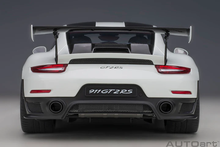 AUTOart Porsche 911 991.2 GT2 RS w/ Weissach Pkg White 1:18 - Image 6