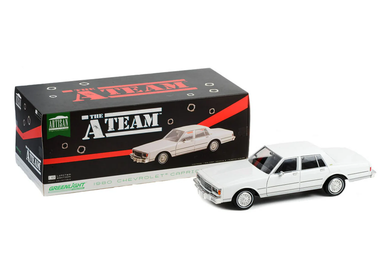 Greenlight 1980 Chevrolet Caprice A-Team Classic White 1:18 - Image 3