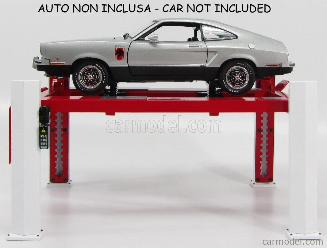 Greenlight - Accessories - Auto Garage Set - Four Post Lift Red/White 1:18 - Image 3