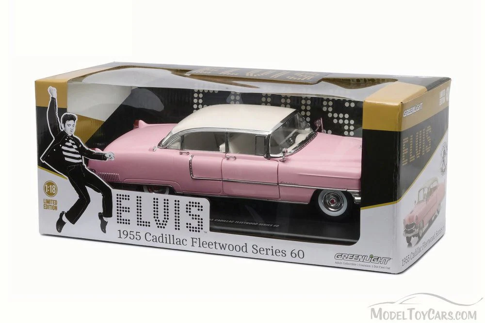 Greenlight Elvis Presley's Pink 1955 Cadillac Fleetwood Series 60 1:18 - Image 4
