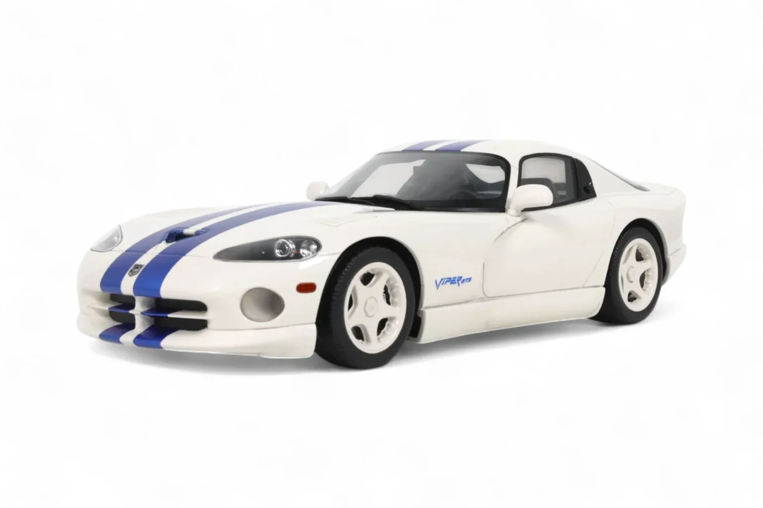 GT Spirit 1996 Dodge Viper GTS White w/ Blue Stripes 1:18 - Image 5