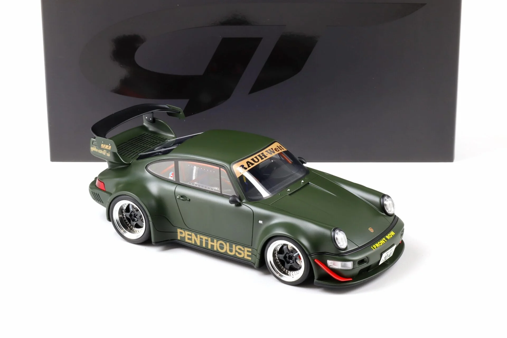 GT Spirit 2008 Porsche 911 964 RWB (Penthouse) Matte Army Green 1:18 - Image 2