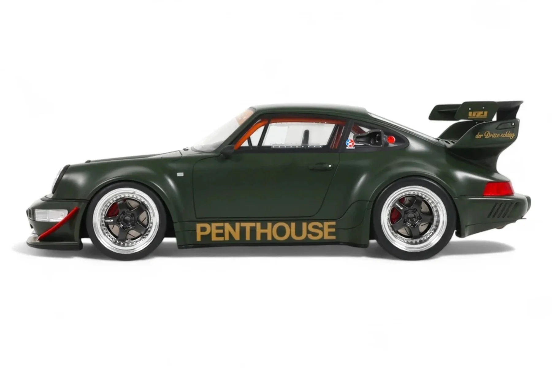 GT Spirit 2008 Porsche 911 964 RWB (Penthouse) Matte Army Green 1:18 - Image 7