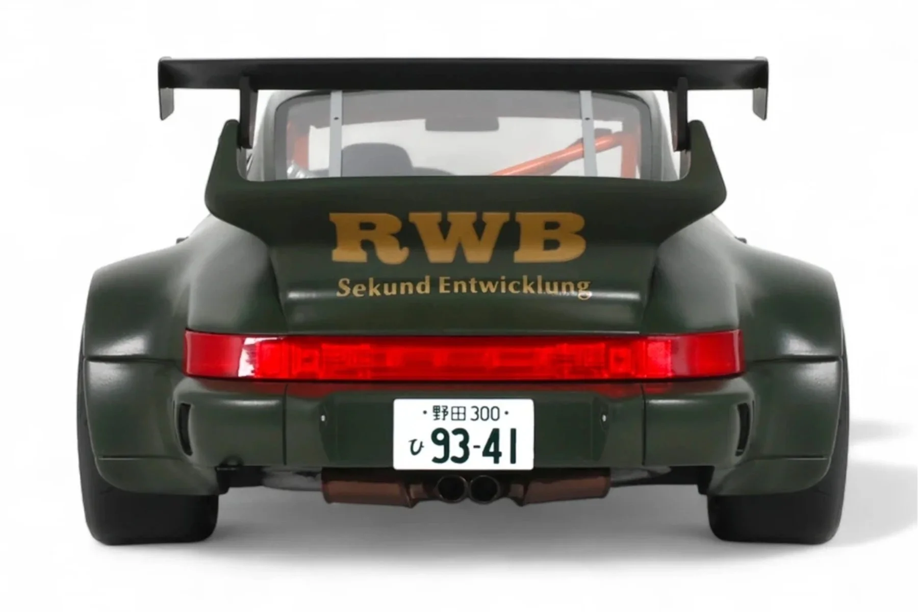 GT Spirit 2008 Porsche 911 964 RWB (Penthouse) Matte Army Green 1:18 - Image 9
